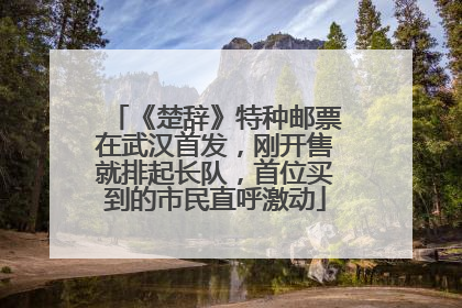 《楚辞》特种邮票在武汉首发，刚开售就排起长队，首位买到的市民直呼激动