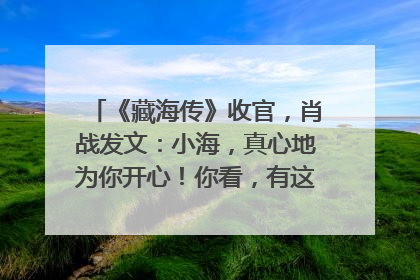 《藏海传》收官，肖战发文：小海，真心地为你开心！你看，有这么多人懂你！