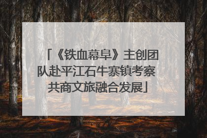 《铁血幕阜》主创团队赴平江石牛寨镇考察 共商文旅融合发展
