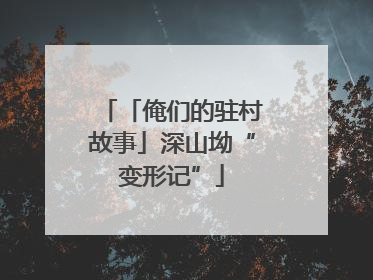 「俺们的驻村故事」深山坳“变形记”