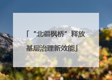 “北疆枫桥”释放基层治理新效能