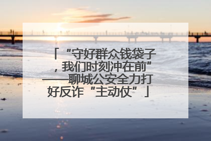 “守好群众钱袋子，我们时刻冲在前”——聊城公安全力打好反诈“主动仗”