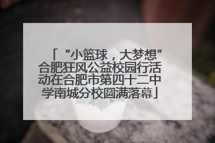 “小篮球，大梦想”合肥狂风公益校园行活动在合肥市第四十二中学南城分校圆满落幕