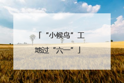 “小候鸟”工地过“六一”