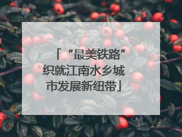“最美铁路”织就江南水乡城市发展新纽带
