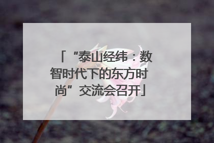 “泰山经纬：数智时代下的东方时尚”交流会召开