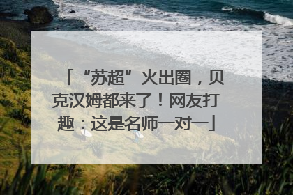 “苏超”火出圈，贝克汉姆都来了！网友打趣：这是名师一对一