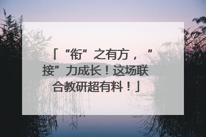 “衔”之有方，“接”力成长！这场联合教研超有料！