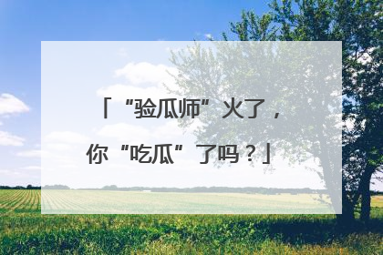 “验瓜师”火了，你“吃瓜”了吗？