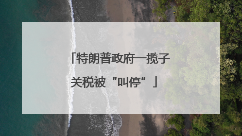 特朗普政府一揽子关税被“叫停”