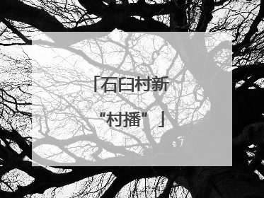 石臼村新“村播”