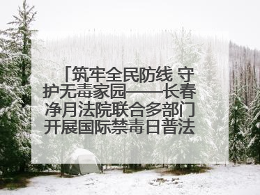 筑牢全民防线 守护无毒家园——长春净月法院联合多部门开展国际禁毒日普法宣传活动
