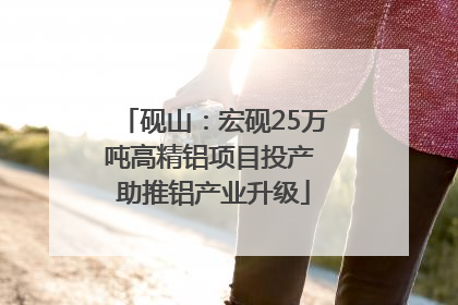 砚山：宏砚25万吨高精铝项目投产 助推铝产业升级