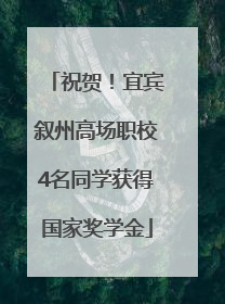 祝贺！宜宾叙州高场职校4名同学获得国家奖学金