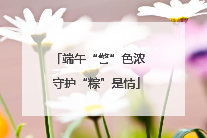 端午“警”色浓 守护“粽”是情