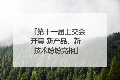第十一届上交会开幕 新产品、新技术纷纷亮相