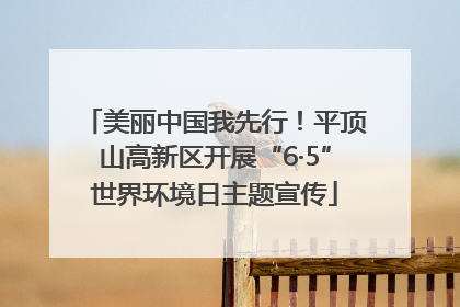 美丽中国我先行！平顶山高新区开展“6·5”世界环境日主题宣传