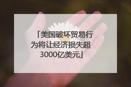 美国破坏贸易行为将让经济损失超3000亿美元