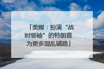 美媒：扮演“战时领袖”的特朗普为更多混乱铺路