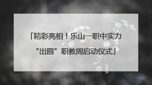 精彩亮相！乐山一职中实力“出圈”职教周启动仪式
