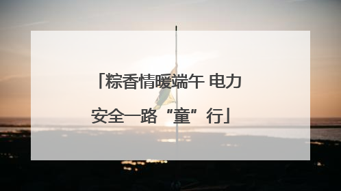 粽香情暖端午 电力安全一路“童”行
