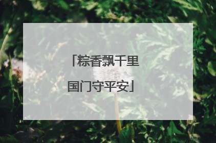 粽香飘千里 国门守平安
