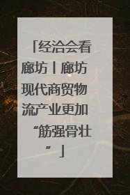 经洽会看廊坊丨廊坊现代商贸物流产业更加“筋强骨壮”