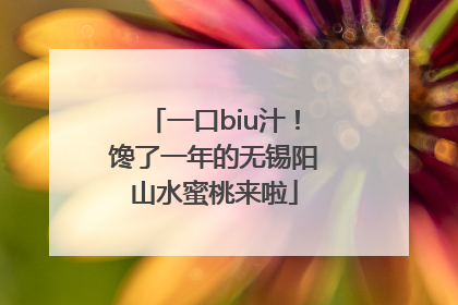一口biu汁！馋了一年的无锡阳山水蜜桃来啦