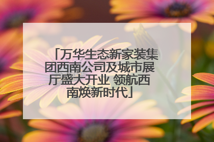 万华生态新家装集团西南公司及城市展厅盛大开业 领航西南焕新时代