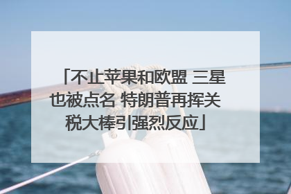 不止苹果和欧盟 三星也被点名 特朗普再挥关税大棒引强烈反应