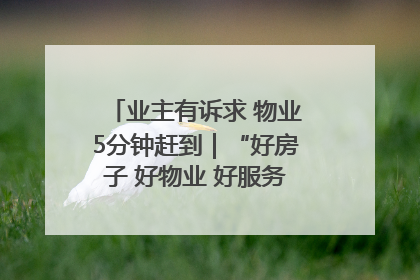 业主有诉求 物业5分钟赶到｜“好房子 好物业 好服务”系列报道④