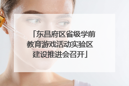 东昌府区省级学前教育游戏活动实验区建设推进会召开