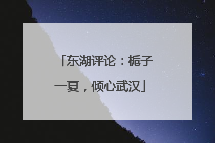 东湖评论：栀子一夏，倾心武汉