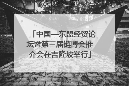 中国—东盟经贸论坛暨第三届链博会推介会在吉隆坡举行