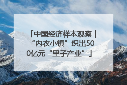 中国经济样本观察｜“内衣小镇”织出500亿元“里子产业”