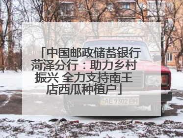 中国邮政储蓄银行菏泽分行：助力乡村振兴 全力支持南王店西瓜种植户