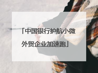 中国银行护航小微外贸企业加速跑