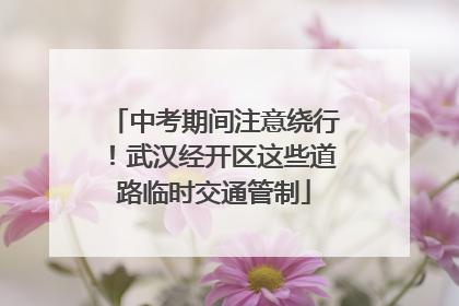 中考期间注意绕行！武汉经开区这些道路临时交通管制