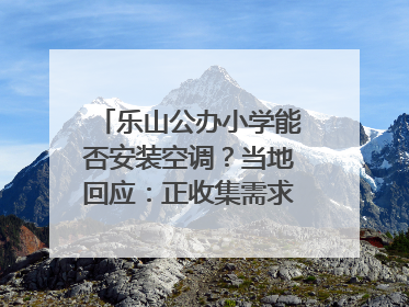 乐山公办小学能否安装空调？当地回应：正收集需求，部分中小学已启动安装｜云求助