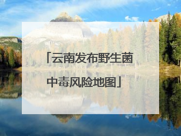 云南发布野生菌中毒风险地图