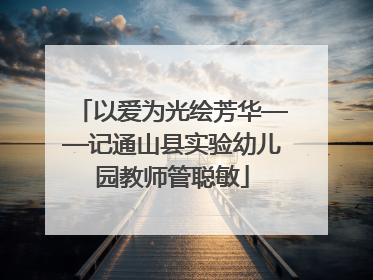以爱为光绘芳华——记通山县实验幼儿园教师管聪敏