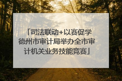 司法联动+以赛促学 德州市审计局举办全市审计机关业务技能竞赛