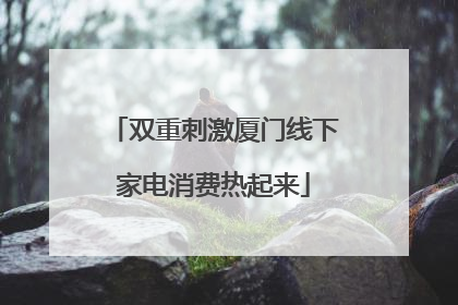 双重刺激厦门线下家电消费热起来