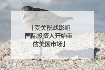 受关税战影响 国际投资人开始重估美国市场