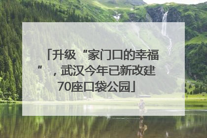 升级“家门口的幸福”，武汉今年已新改建70座口袋公园