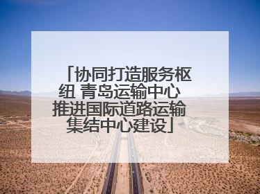协同打造服务枢纽 青岛运输中心推进国际道路运输集结中心建设