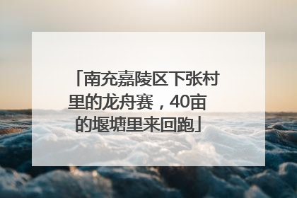 南充嘉陵区下张村里的龙舟赛，40亩的堰塘里来回跑