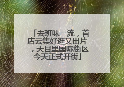去班味一流，首店云集好逛又出片，天目里国际街区今天正式开街