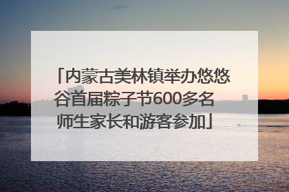 内蒙古美林镇举办悠悠谷首届粽子节600多名师生家长和游客参加