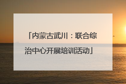 内蒙古武川：联合综治中心开展培训活动